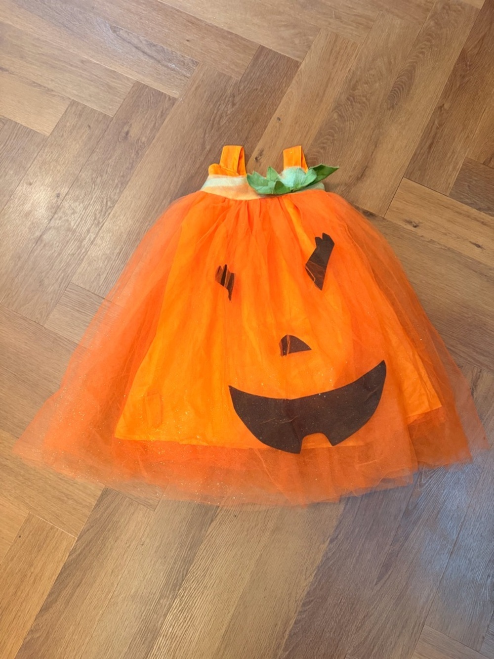 Pottery Barn Kids Pumpkin Halloween Costume Dress Size 4-6 Jack-O’-Lantern Tulle